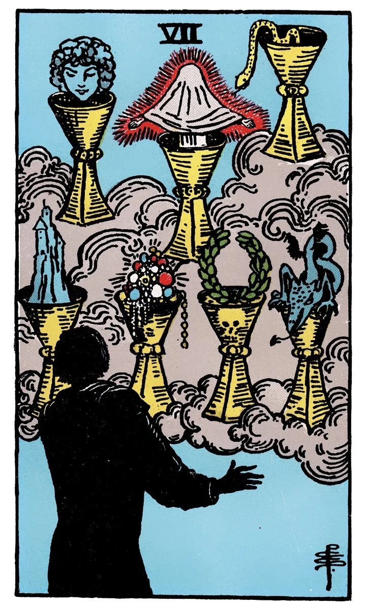 Seven of Cups — เจ็ดถ้วย