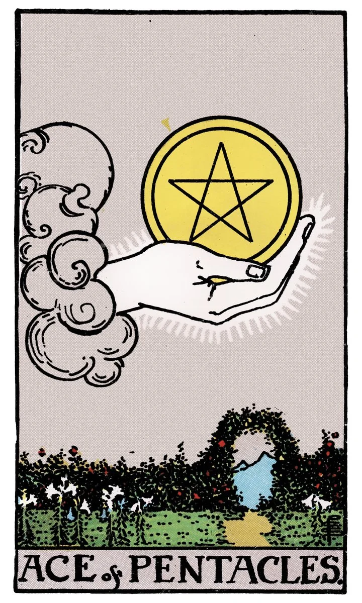 Ace of Pentacles — หนึ่งเหรียญ