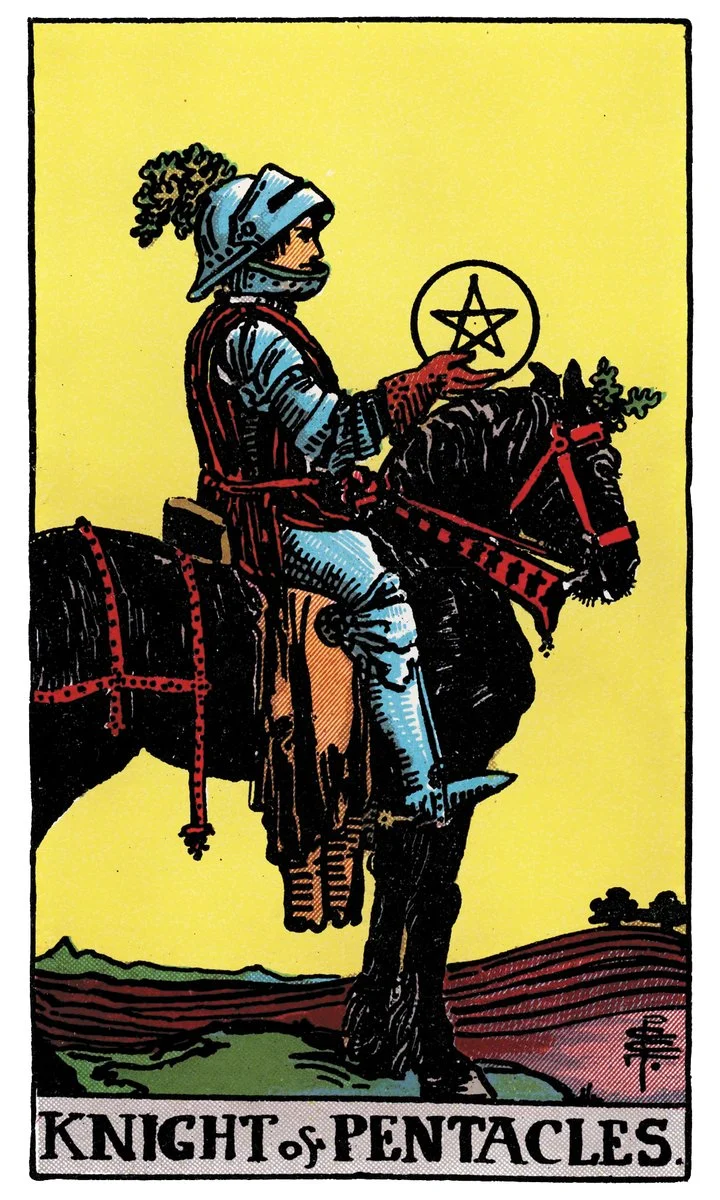 Knight of Pentacles — ผู้ลงมือเหรียญ