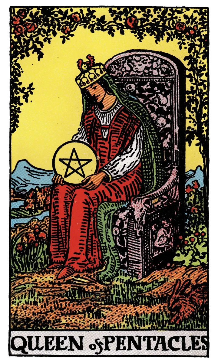 Queen of Pentacles — ผู้ดูแลเหรียญ