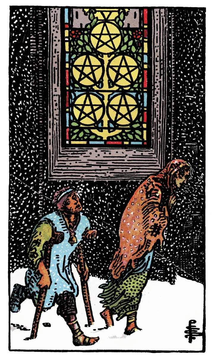 Five of Pentacles — ห้าเหรียญ