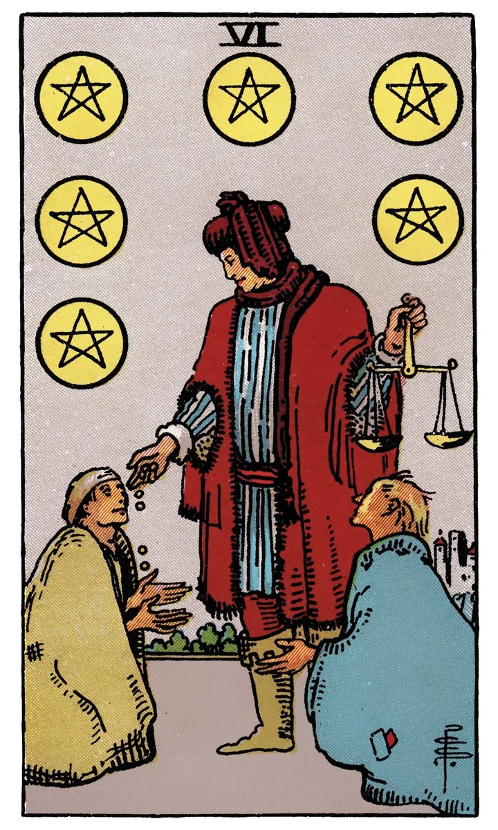Six of Pentacles — หกเหรียญ