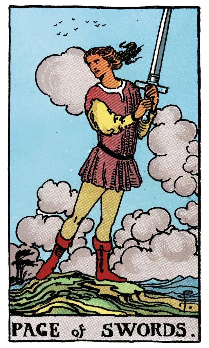 Page of Swords — ผู้เรียนรู้ดาบ