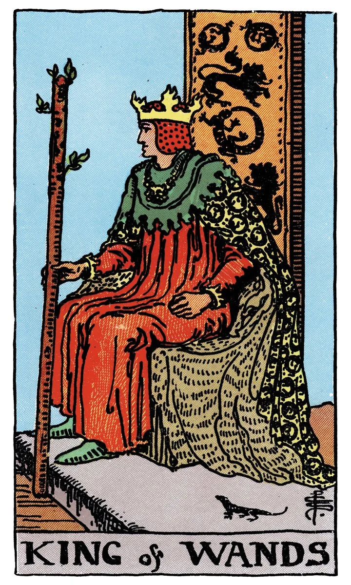King of Wands — ผู้รับผิดชอบไม้เท้า