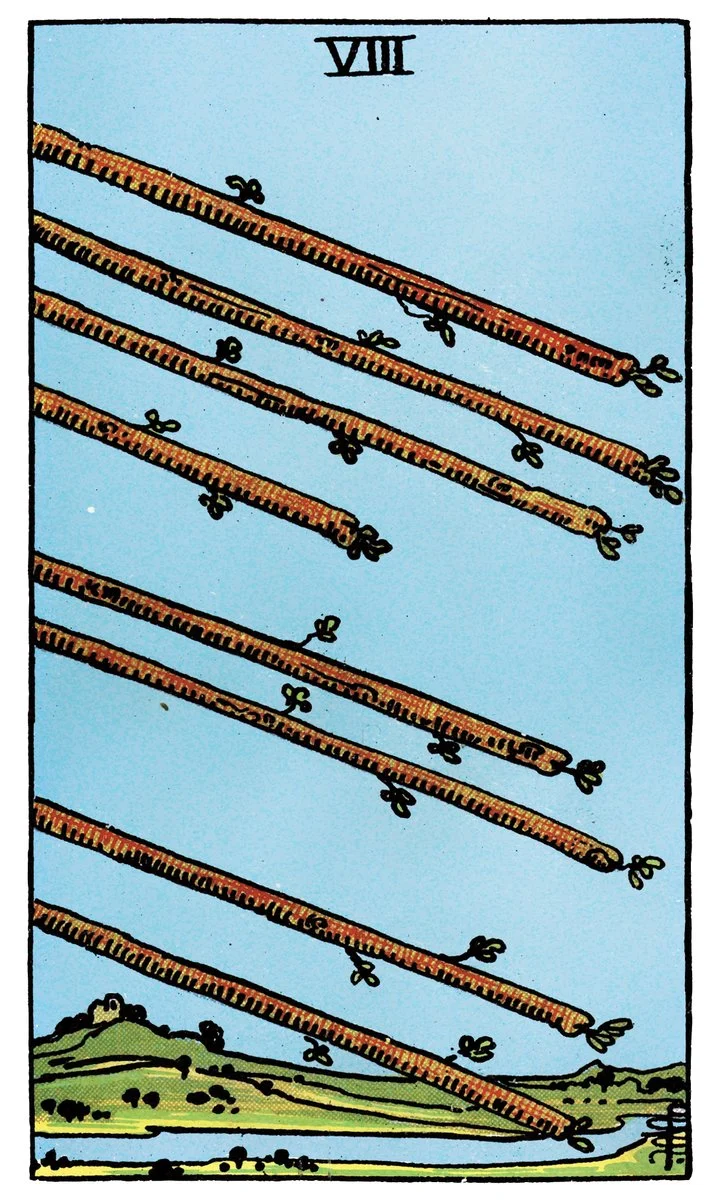 Eight of Wands — แปดไม้เท้า